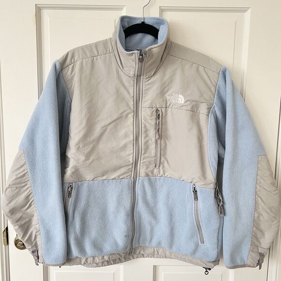 The North Face Womens Denali Polartec Fleece Zip Jacket Blue/Gray Size Medium - Picture 2 of 14